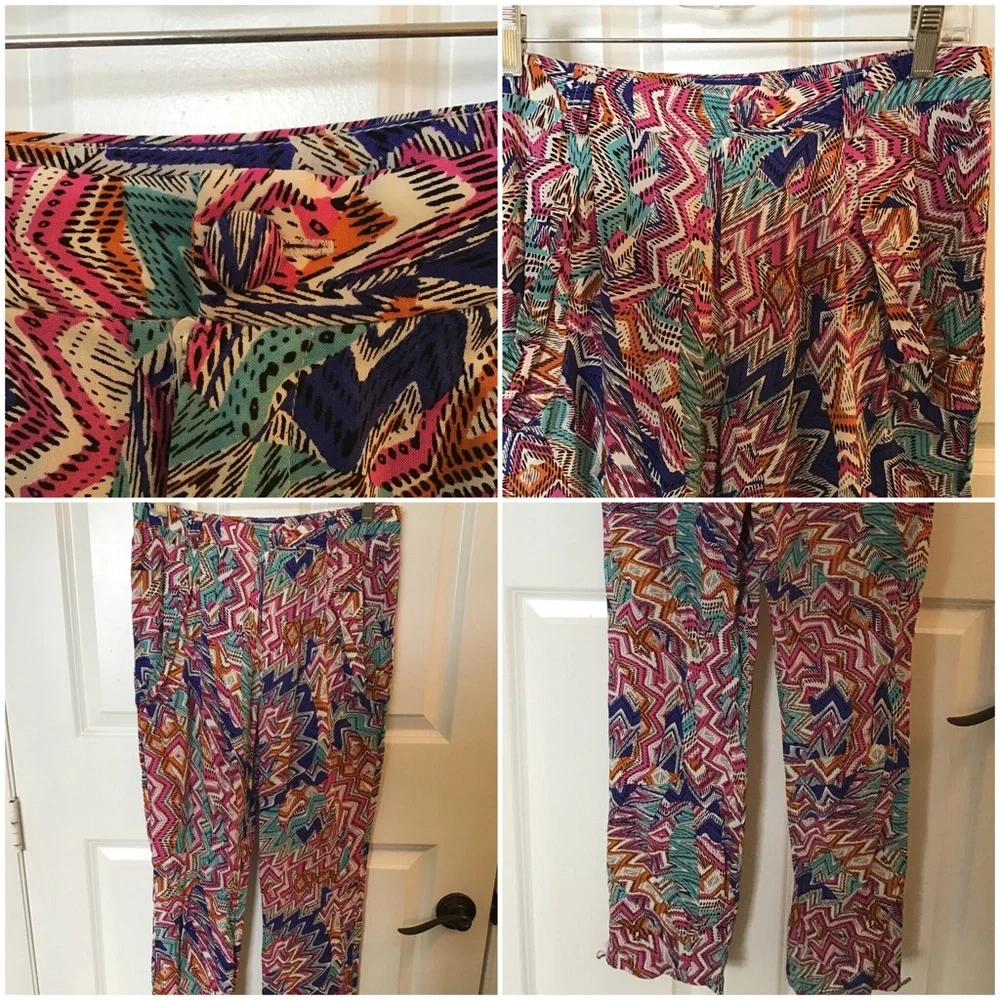 🎉HOST PICK🎉 Colorful Zigzag Patterned Women's Pants - Picture 3 of 3
